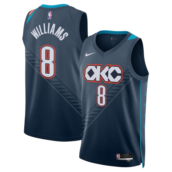 Oklahoma City Thunder Trikot Jalen Williams Nike 2025-26 City Edition Schwarz Swingman - Herren Oklahoma City Thunder Trikot Jalen Williams Nike 2025-26 City Edition Schwarz Swingman - Herren